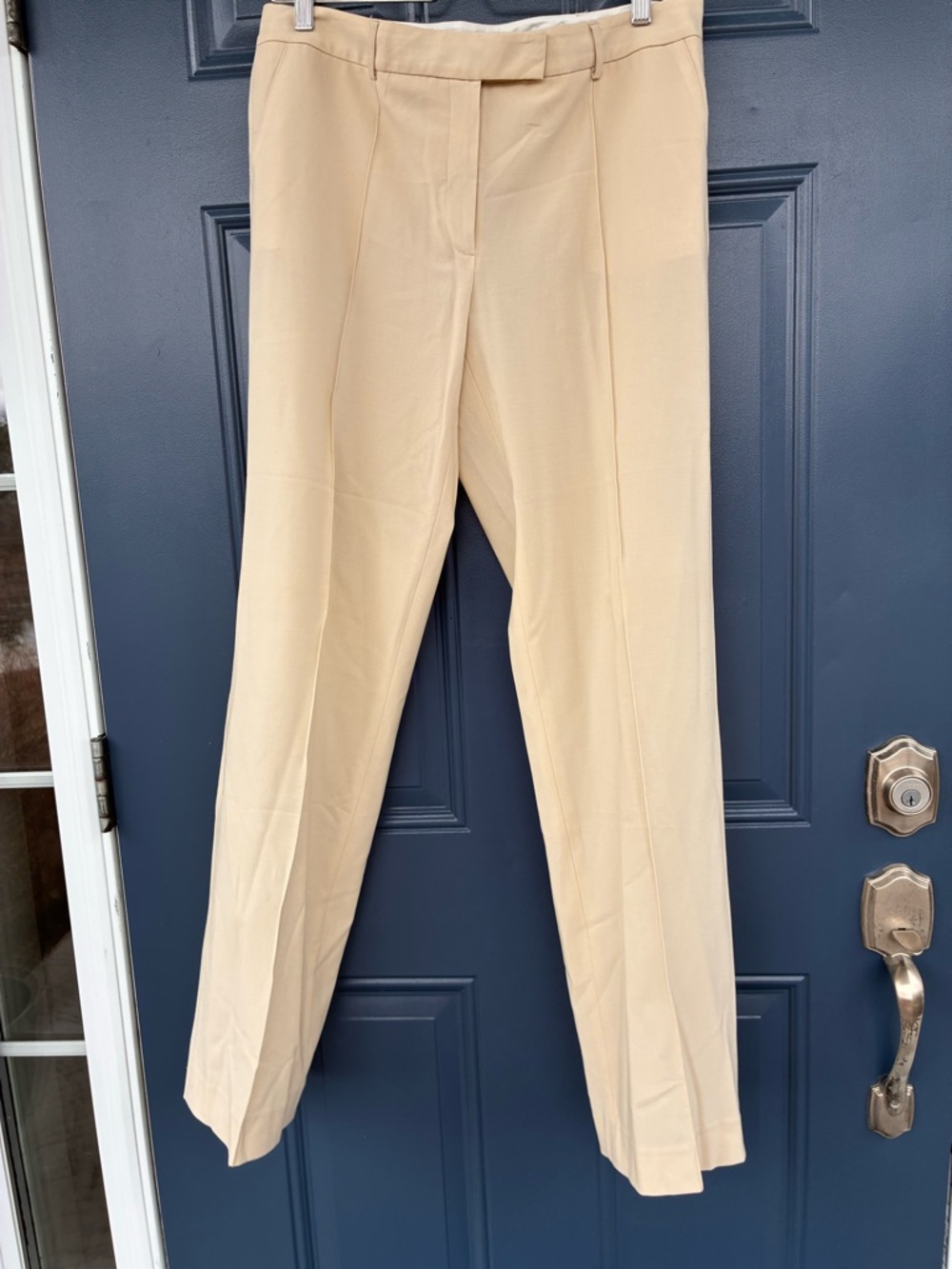 Calvin Klein neutral straight leg  Women's Wool Trousers New with Tags Size 10
